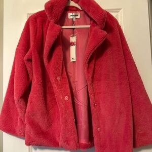 Vigoss Women's Bold Pink Teddy Jacket